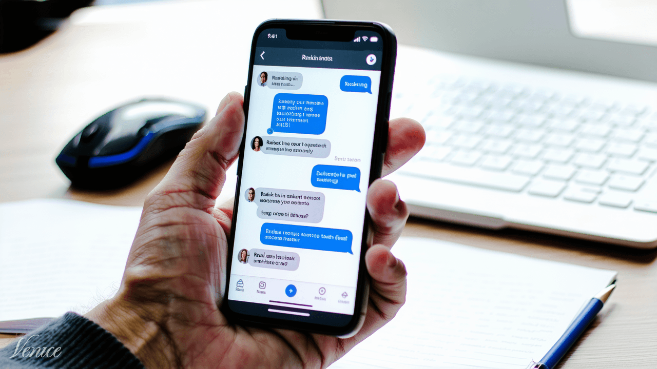 Phone showing AI search conversation — ranking on ChatGPT and Perplexity