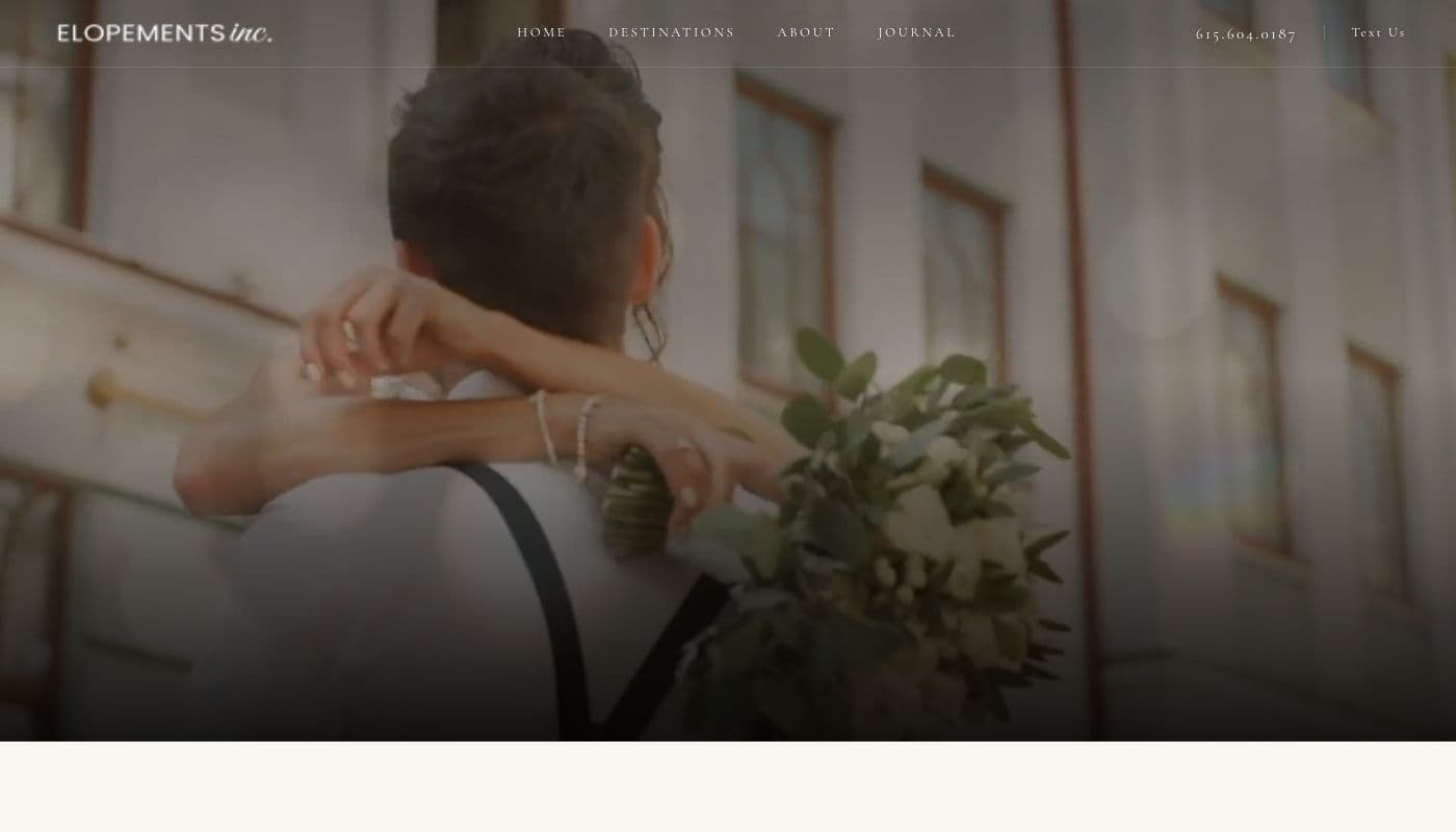 Elopements Inc — Elopement Packages website by Zorva Labs